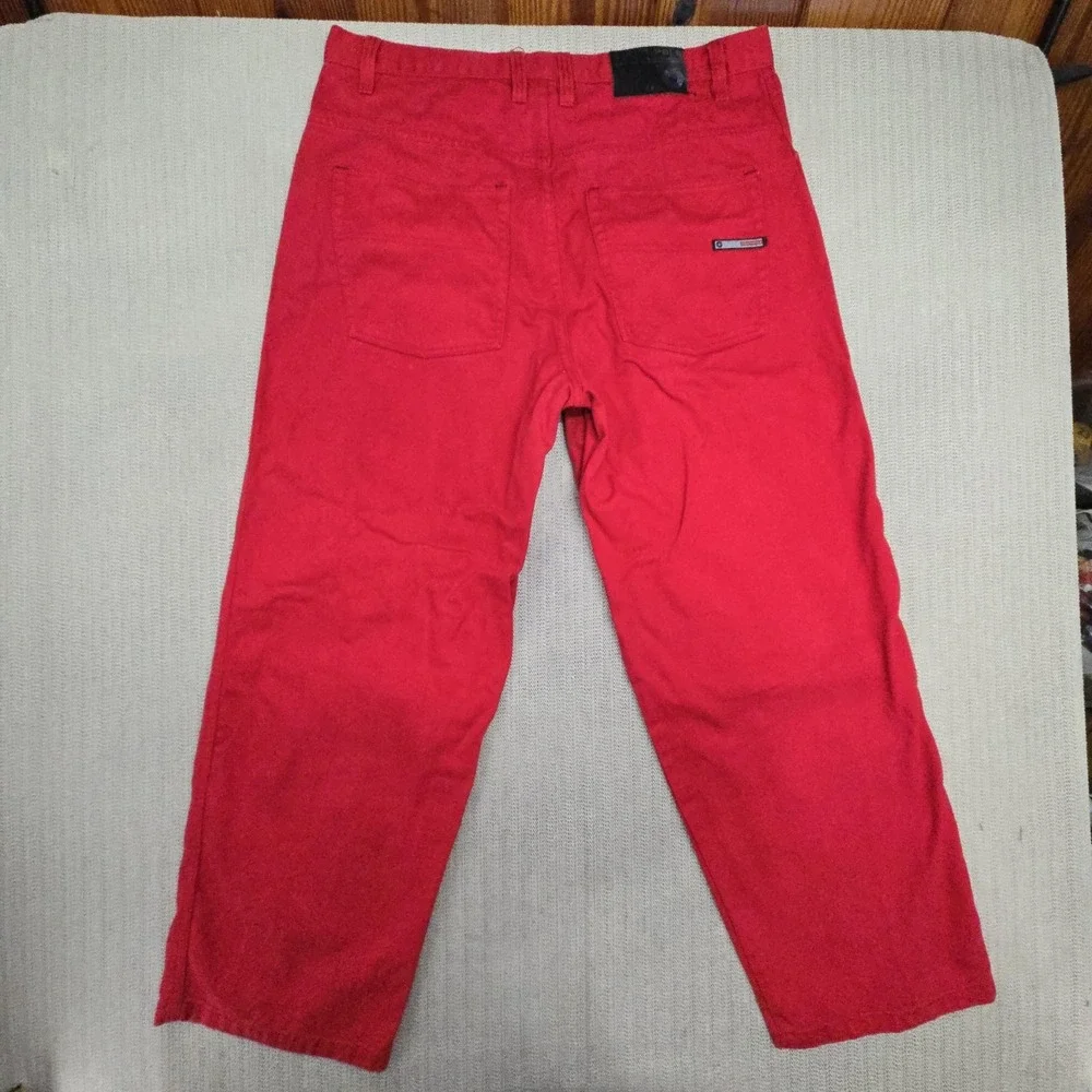 Southpole Jeans Mens 38x31 Red Relaxed Fit Straight Denim Hip Hop Skate